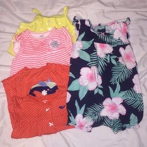 Four Baby Girl Rompers